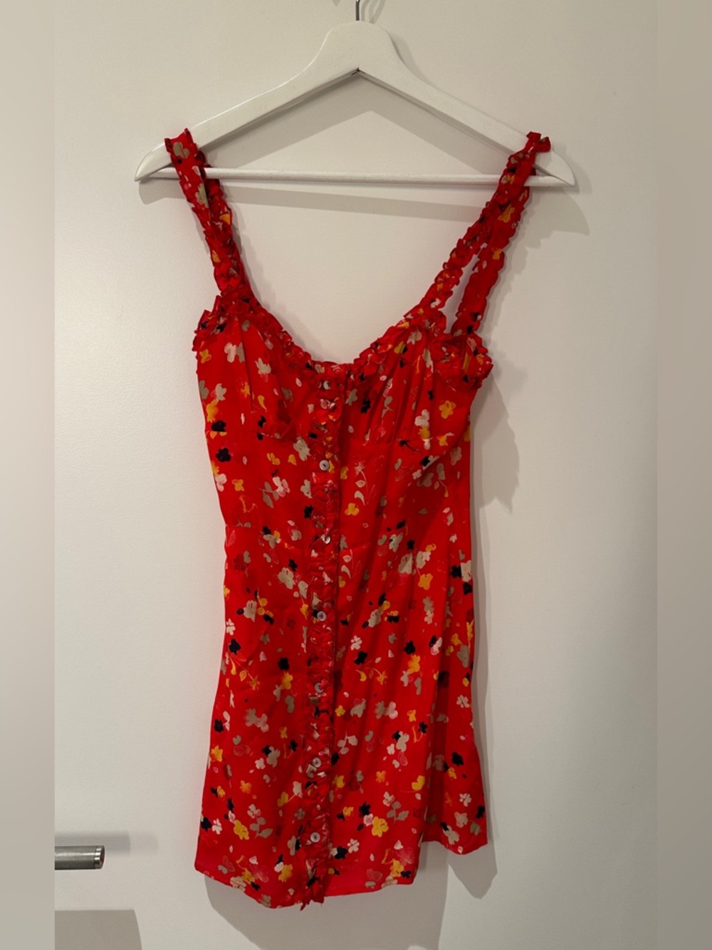 Realisation par Red Floral Button-Front Sundress